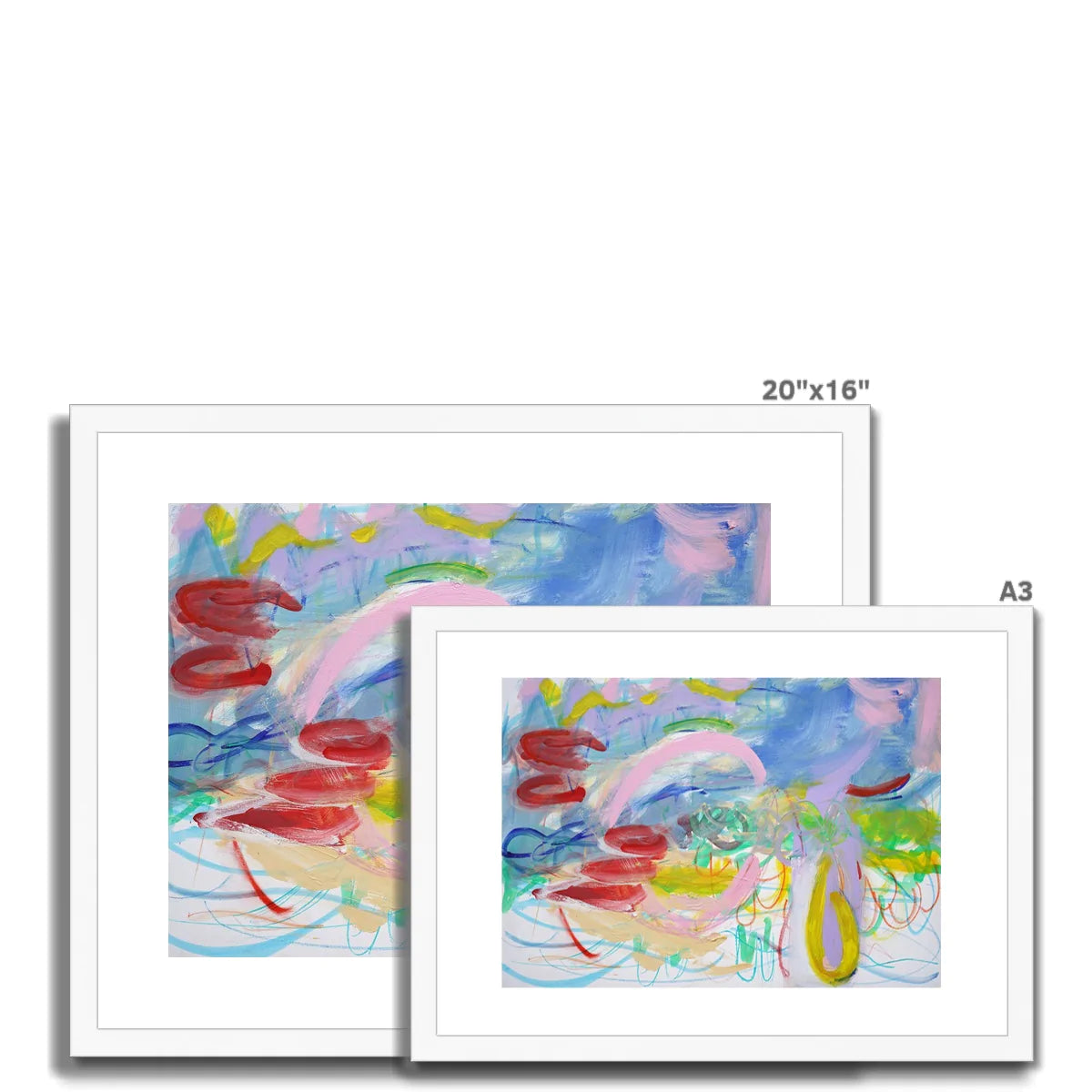 Let's Play Framed & Mounted Abstract Art Print