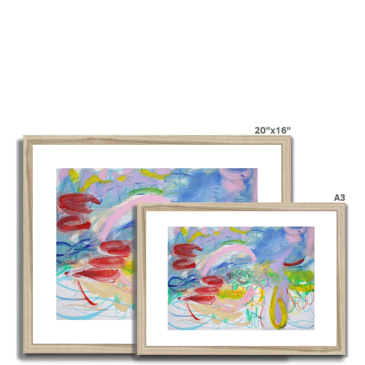 Let's Play Framed & Mounted Abstract Art Print