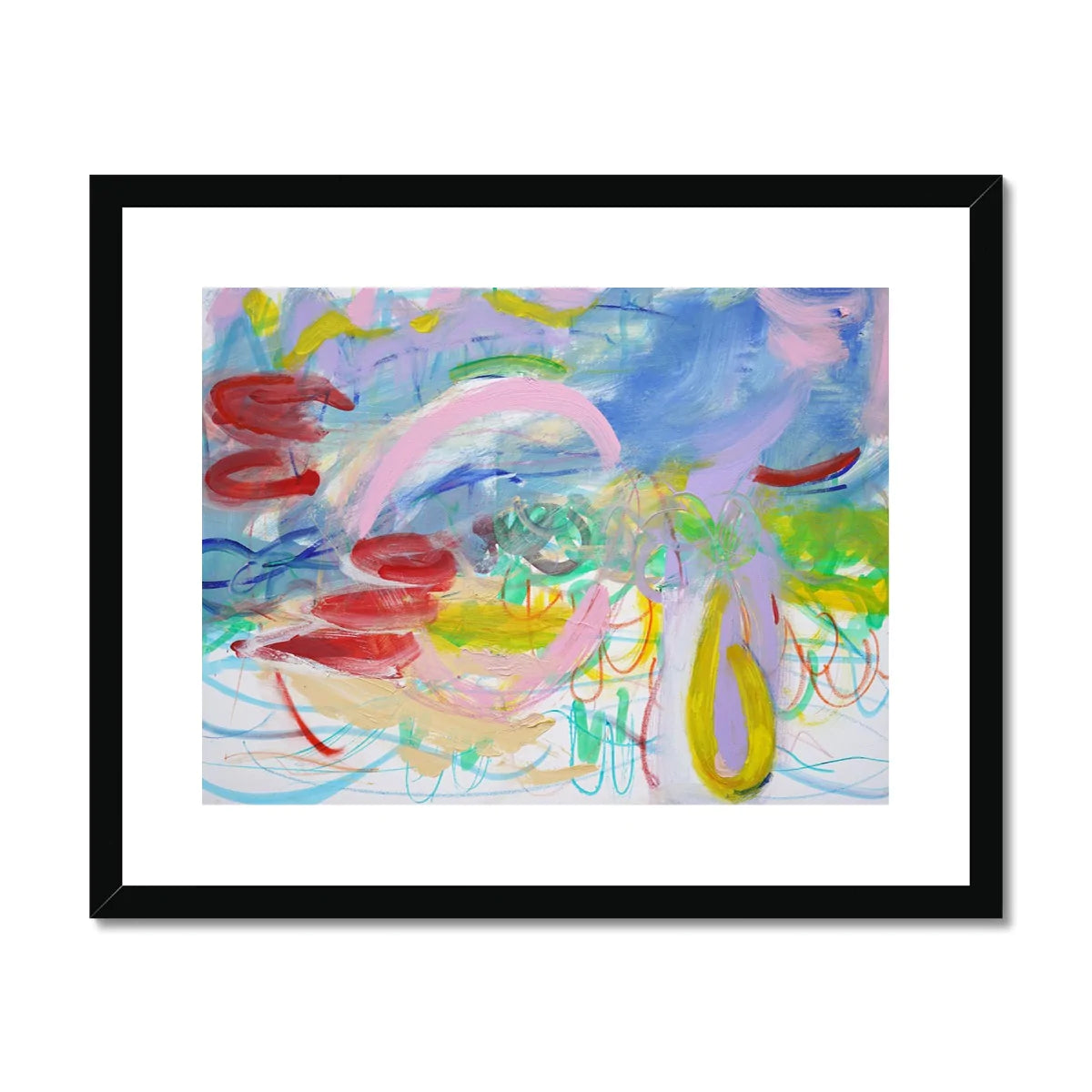 Let's Play Framed & Mounted Abstract Art Print