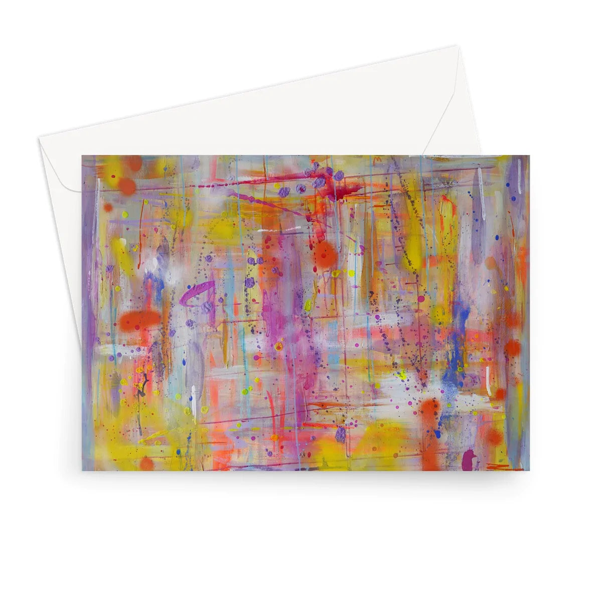 Carousel Abstract Art Greeting Card