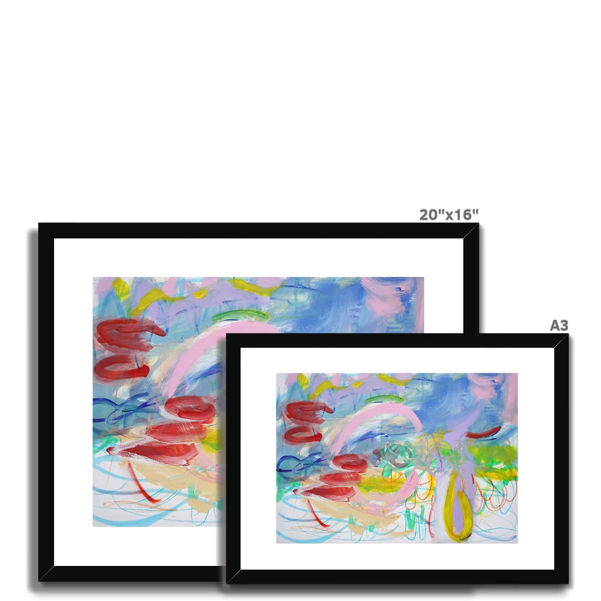 Let's Play Framed & Mounted Abstract Art Print