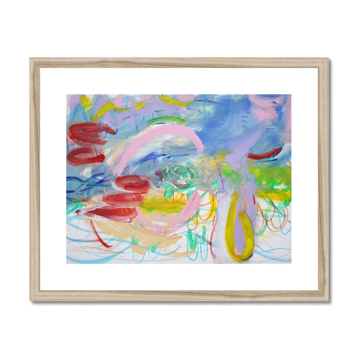 Let's Play Framed & Mounted Abstract Art Print