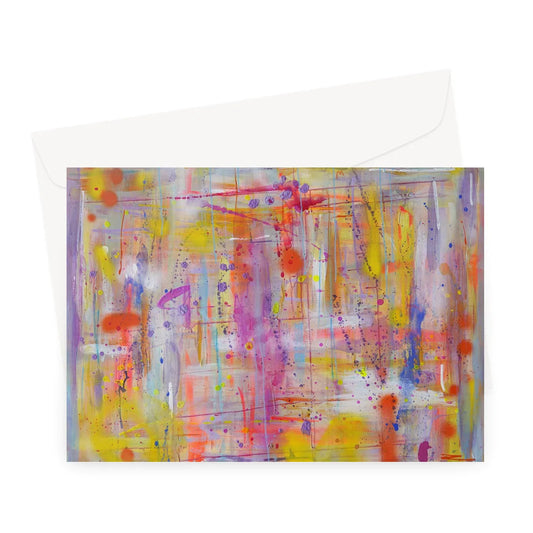Carousel Abstract Art Greeting Card