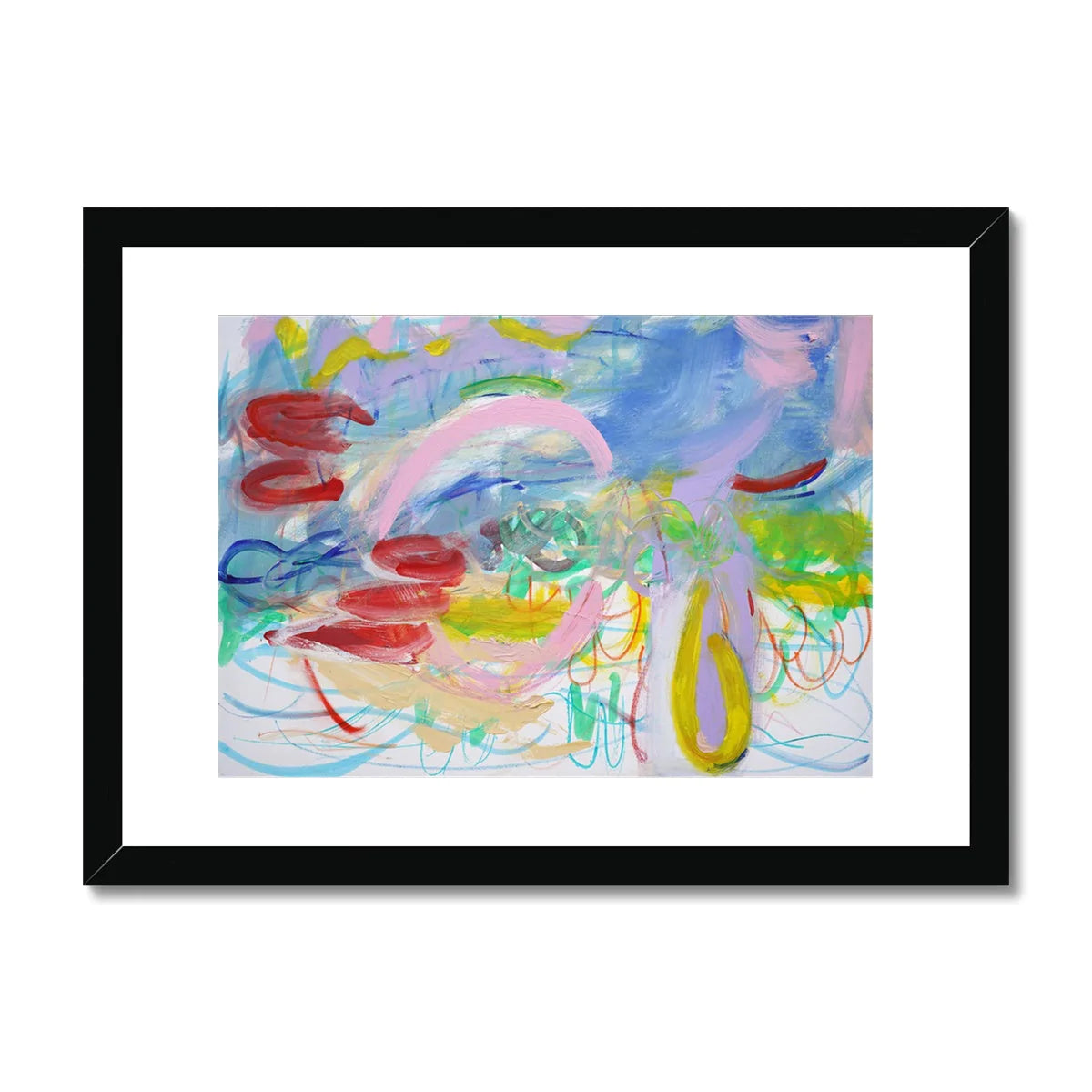 Let's Play Framed & Mounted Abstract Art Print