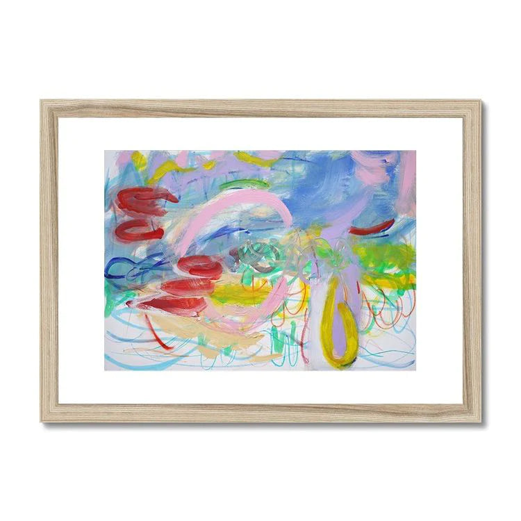 Let's Play Framed & Mounted Abstract Art Print