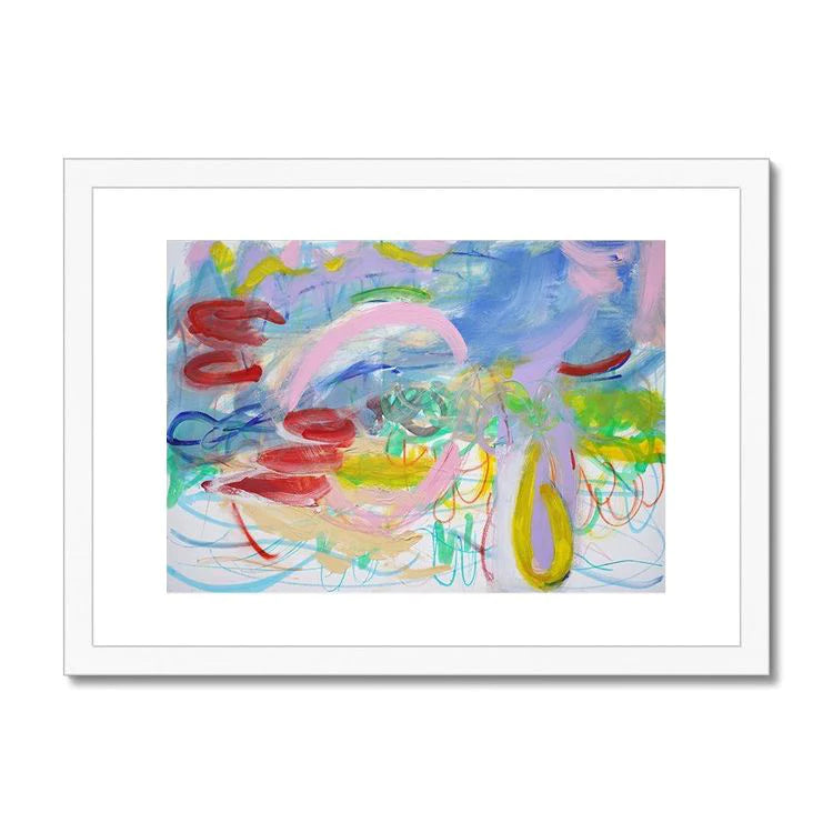 Let's Play Framed & Mounted Abstract Art Print