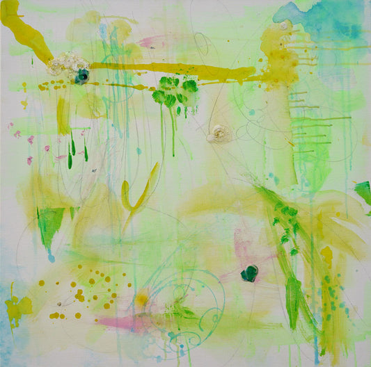 Sweet Pea - Original Abstract Expressive Painting